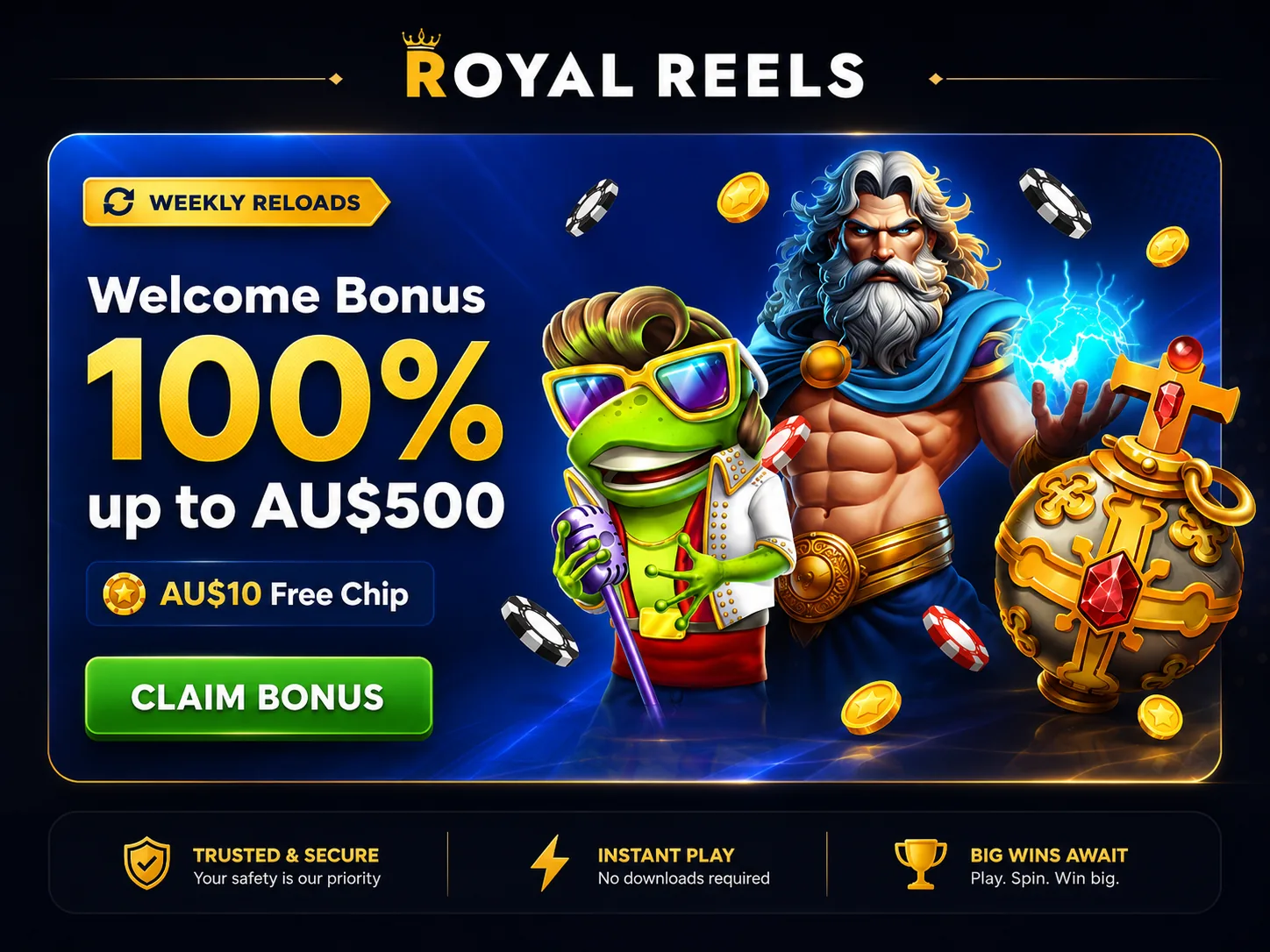 Royal Reels welcome bonus